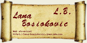 Lana Bosioković vizit kartica